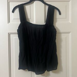 Black peplum tank top